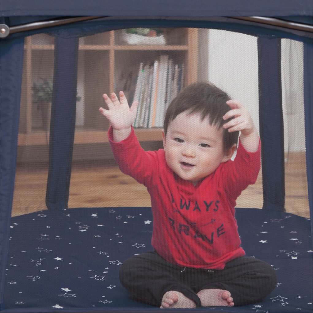 洗えてたためるポータブルベビーサークル | ベビーサークル | 日本育児：ベビーのために世界から