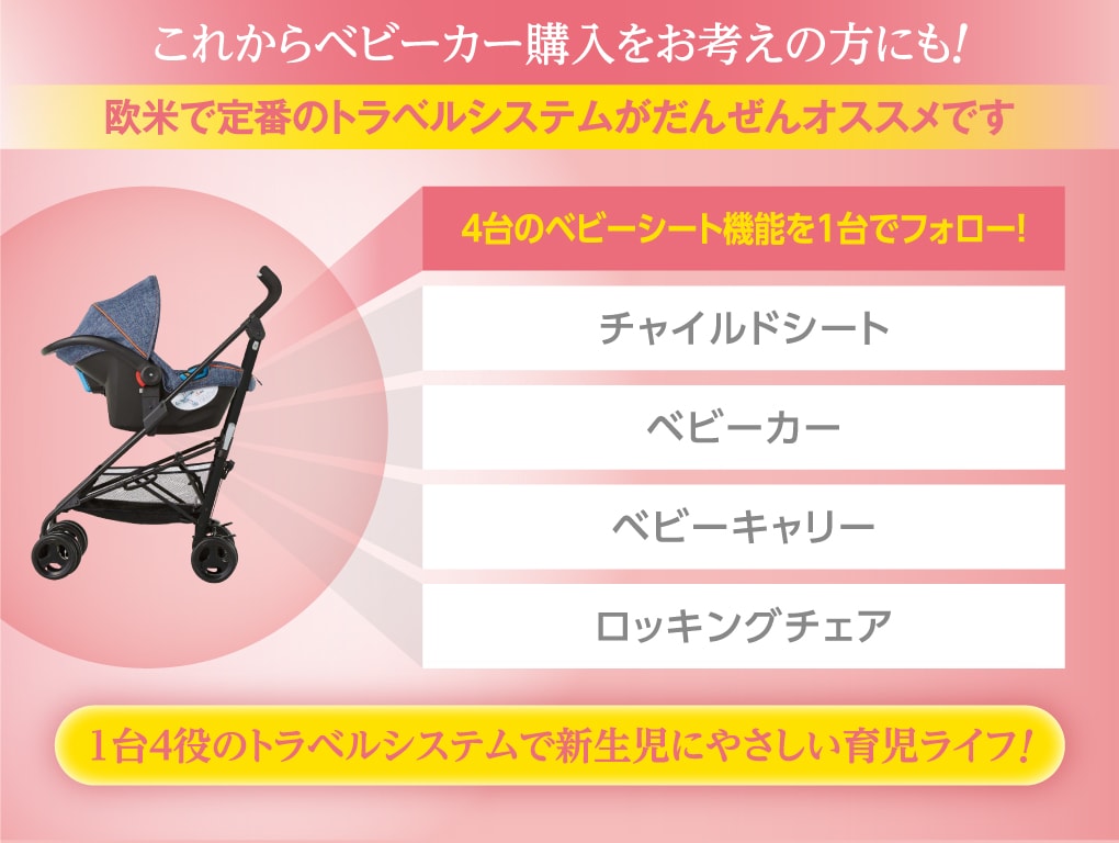 スマートキャリー®対応 トラベルシステム用 ベビーカーフレーム