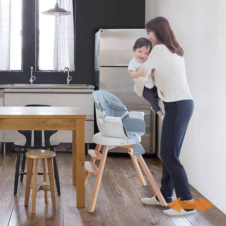 4WAYくるっと回転ベビーチェア 狭いお部屋