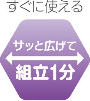 洗えてたためるポータブルベビーサークル　アイコン組み立て