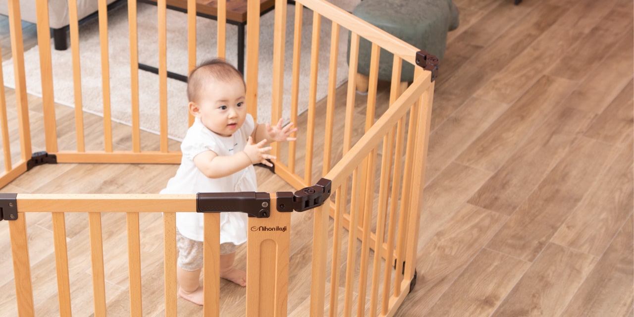 japanese-made wooden baby circle