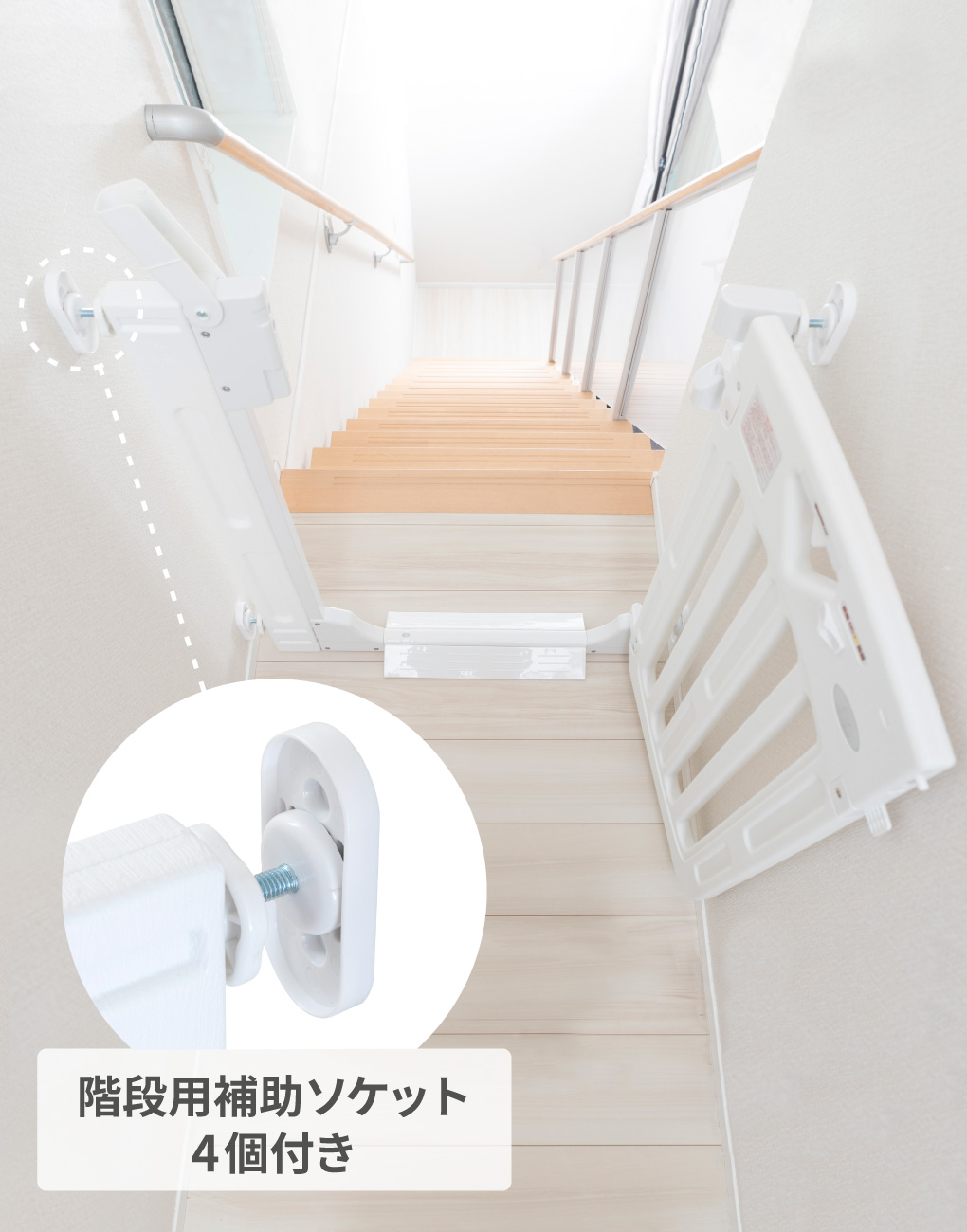 スマートゲイトⅡ プラス ｜ 階段上用ベビーゲート｜日本育児：ベビーのために世界から